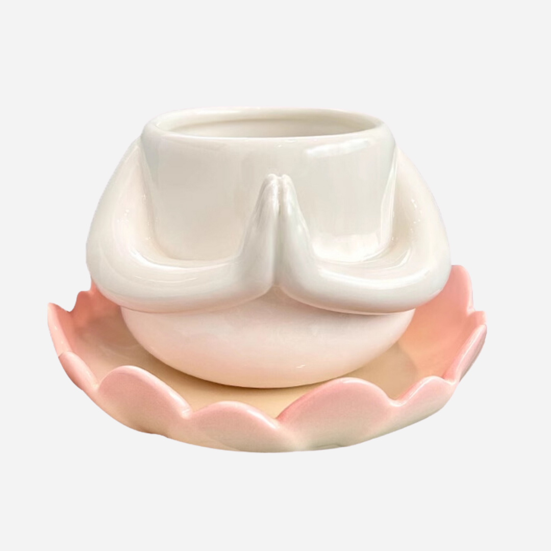 Lucky Lotus Cup (Cup +Lotus Flower Saucer)