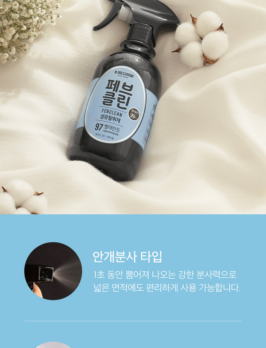 W.DRESSROOM 99.9% Anti-bacteria Febclean Fabric & Living Spray (No.97 April Cotton Lily) 500ml
