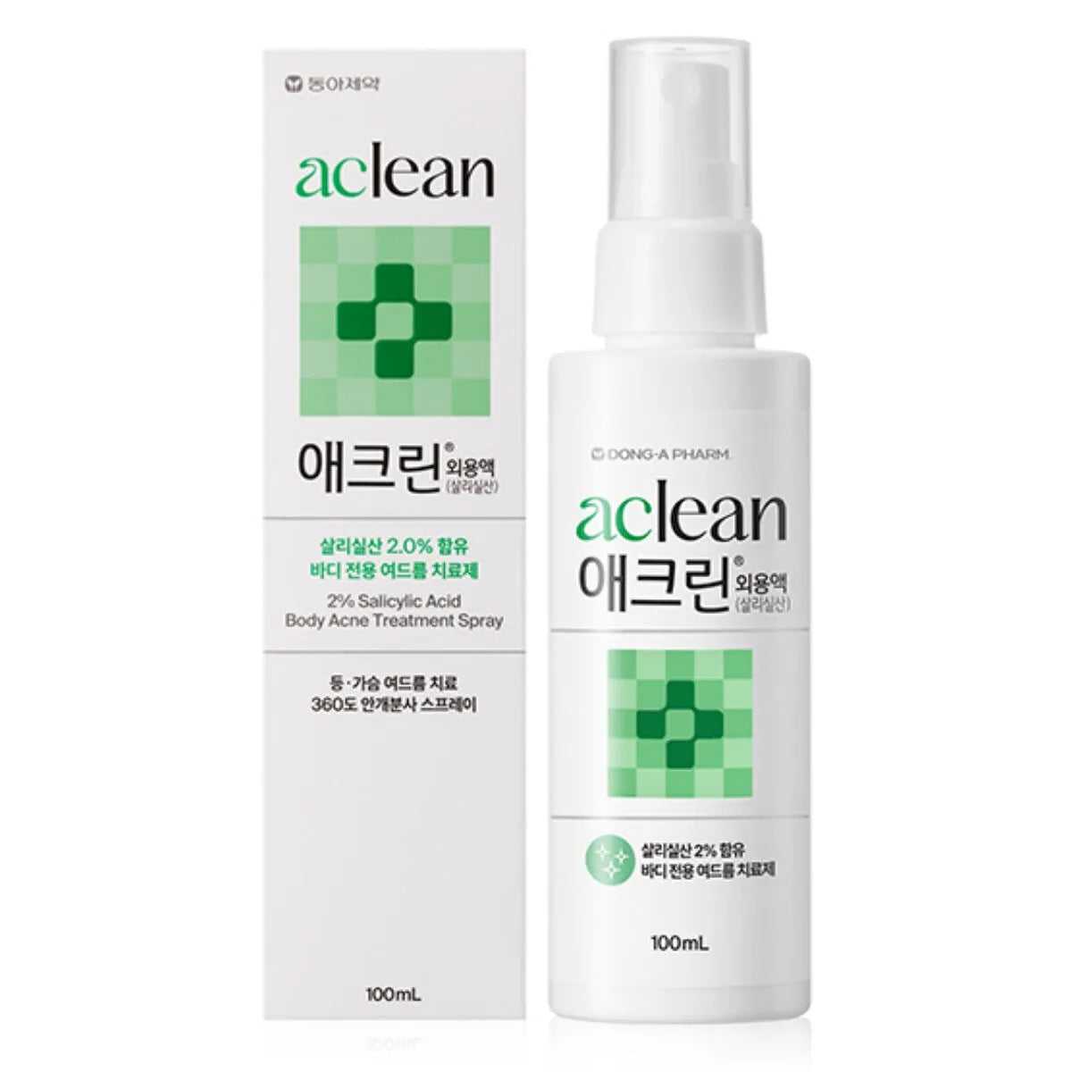 Dong-A Pharm 2% Salicylic Acid Aclean Body Acne Treatment Spray 100ml