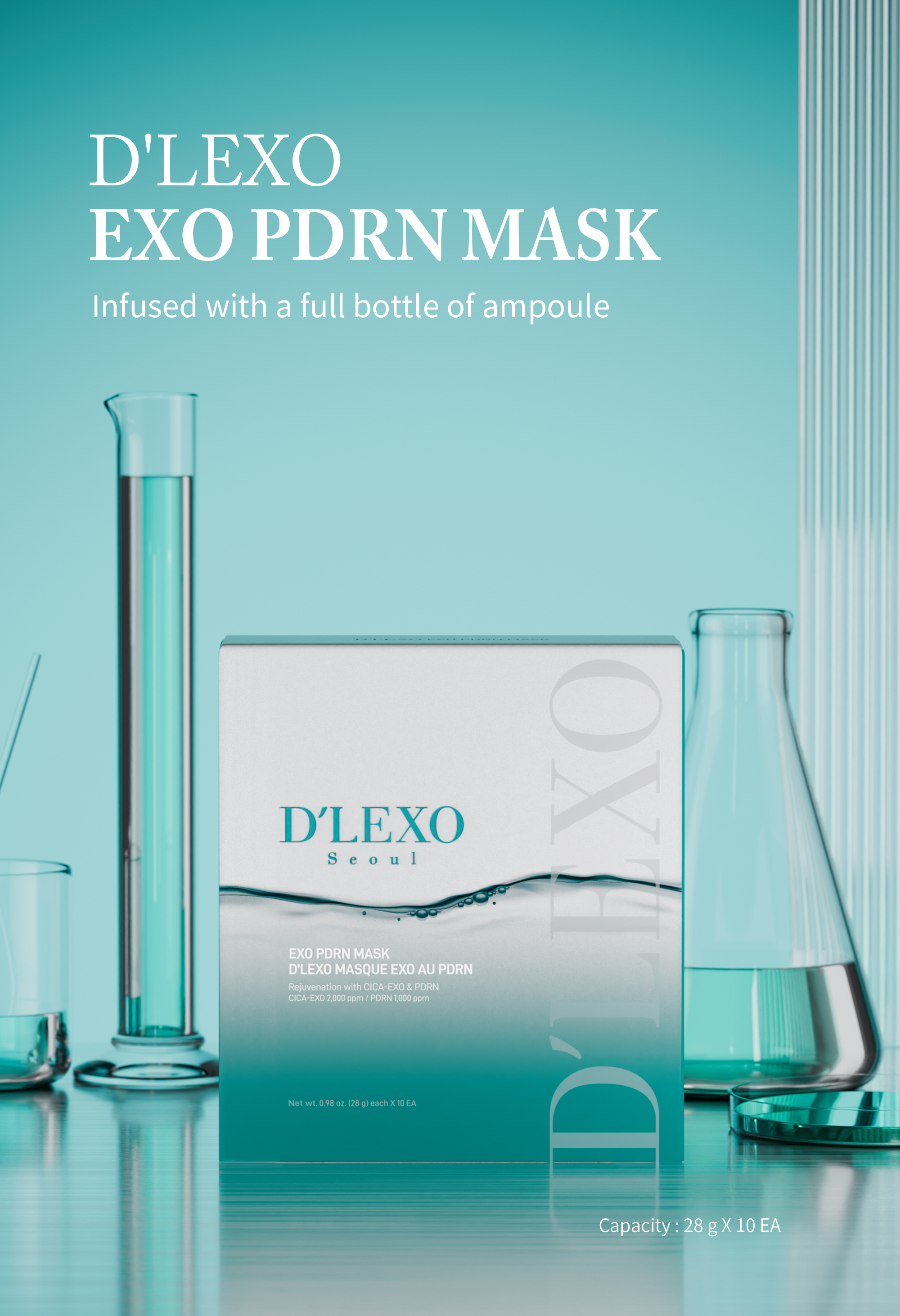 Dermaline D'LEXO Exo PDRN Mask 10pcs/box