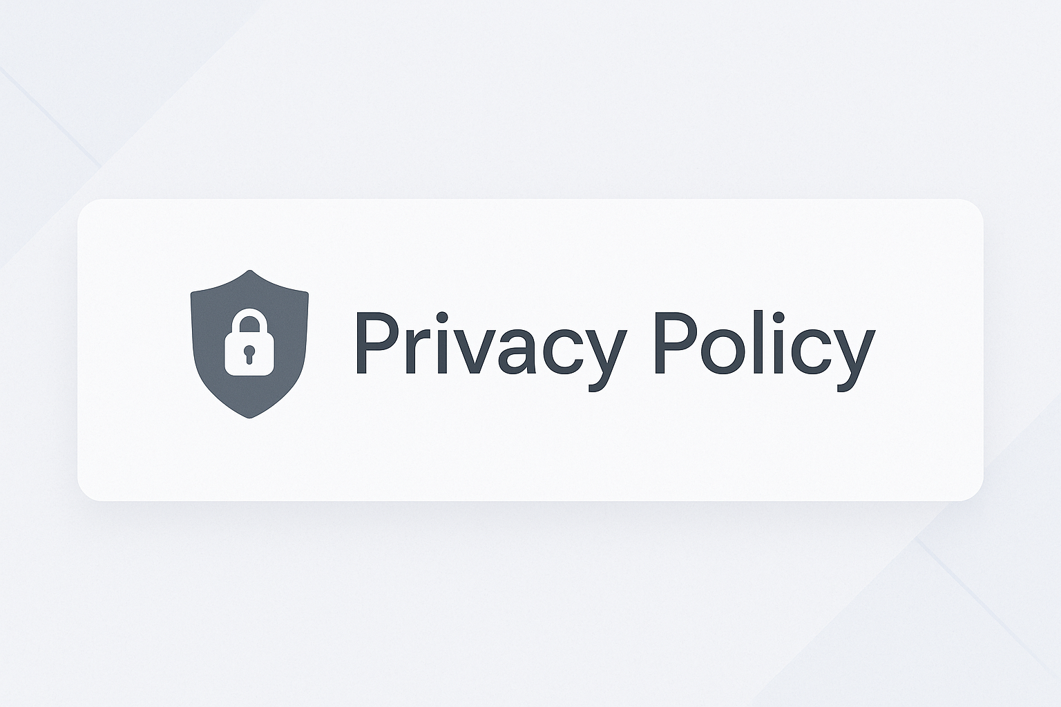 privacy policy banner