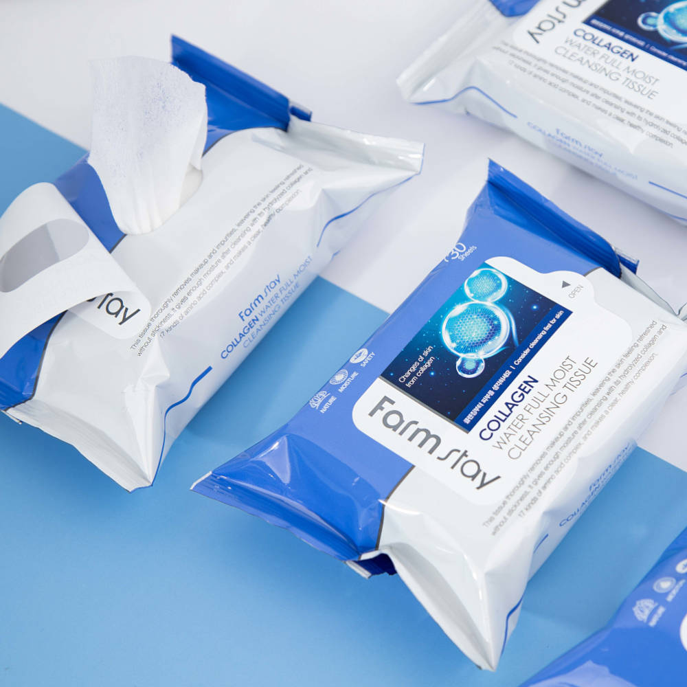 Farmstay Collagen Water Full Moist Cleansing Tissue 30 sheets