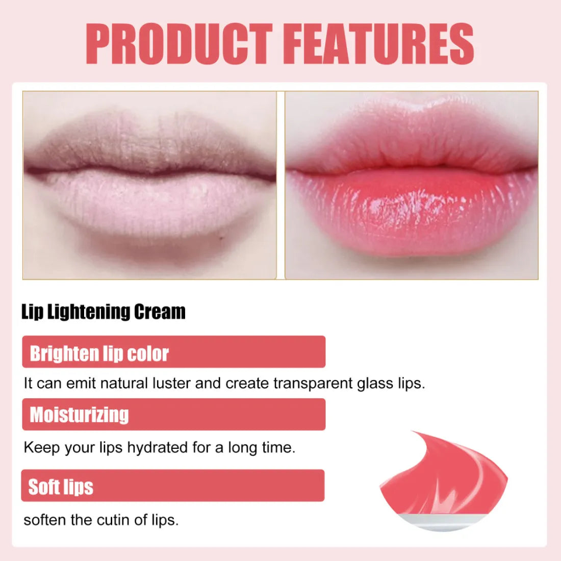 Eelhoe Moisturizing Brightening  Lip Cream 30g
