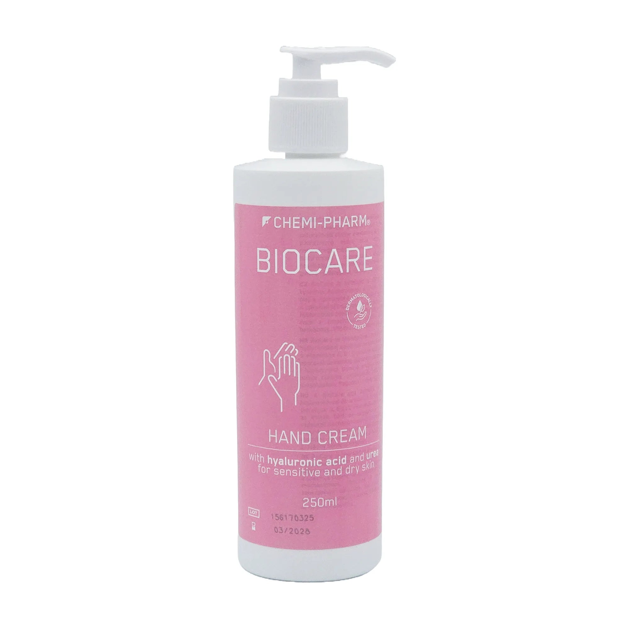 CHEMI-PHARM Medical Grade BIOCARE Repair Hand Cream (With Hyaluronic Acid & Urea) 250ml
