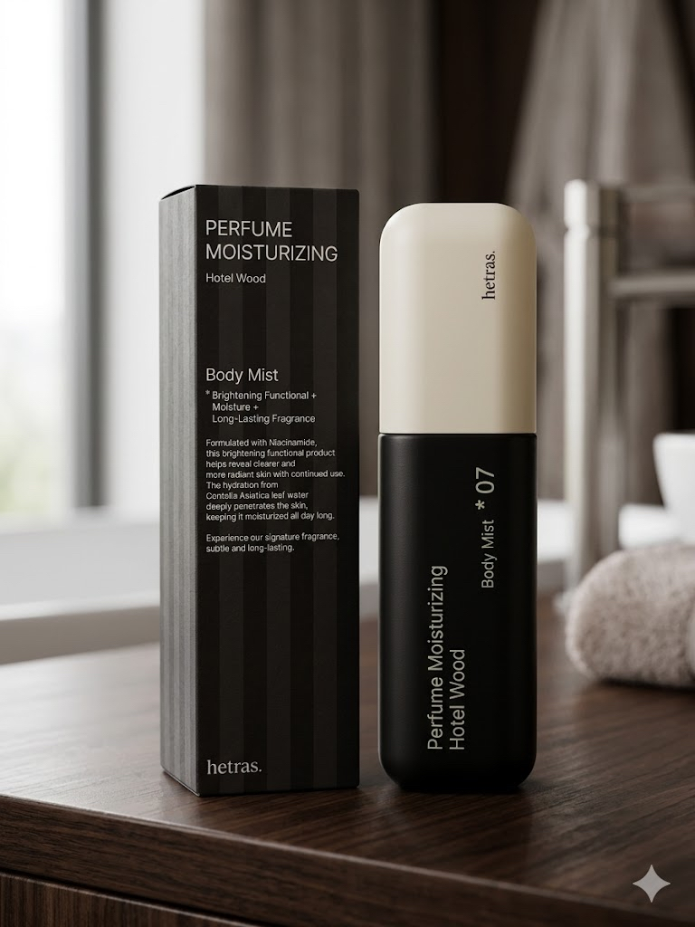 Hetras Hotel Wood 07 Long-lasting Fragrance Coating Double Shot Perfume Body Mist (Woody) 120ml