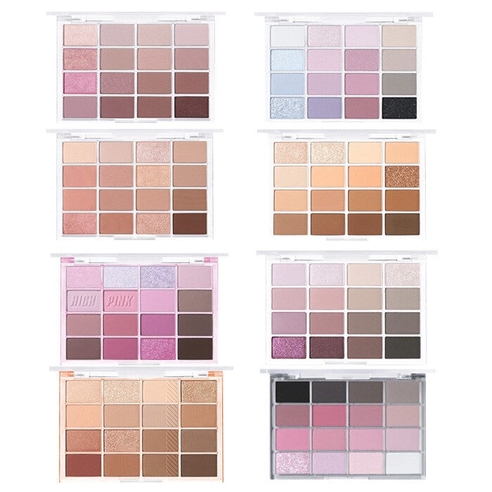 Wakemake Soft Blurring Eye Palette With 16 Colors (#09 High Pink Blurring) 14g