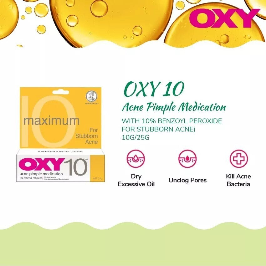 OXY 10 Benzoyl Peroxide Acne Gel (Yellow) 25g