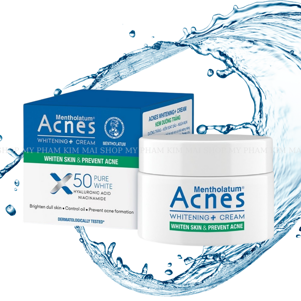 Mentholatum Hyaluronic Acid Niacinamide Acnes Whitening Cream (Whiten Skin & Prevent Acne) 50g