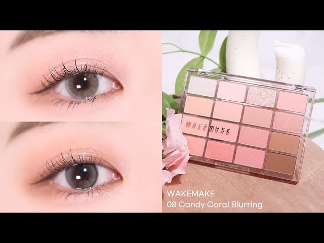 Wakemake Soft Blurring Eye Palette With 16 Colors (#08 Candy Coral) 14g