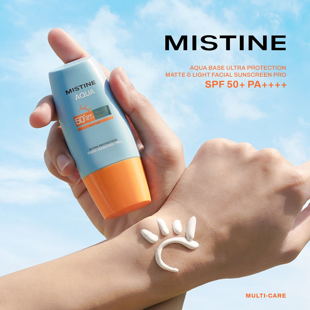 Mistine Aqua Base Ultra Protection Matte & Light Facial Sunscreen Pro (Thailand Version) SPF50 PA ++++ 60g