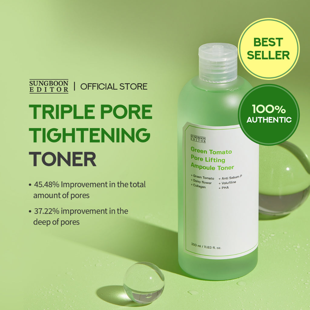 Sungboon Editor Green Tomato Pore Lifting Ampoule Toner Special Set 350ml + 100ml