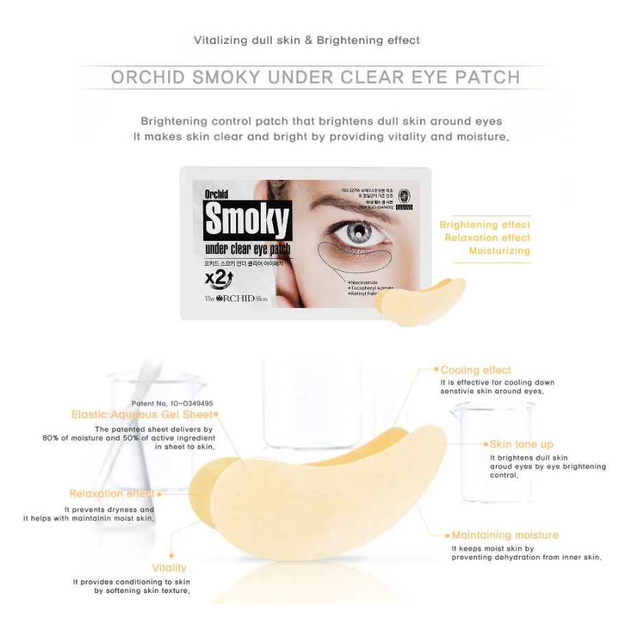 The Orchid Skin Orchid SMOKY Under Clear Eye Patch (Brightening) 10 pairs