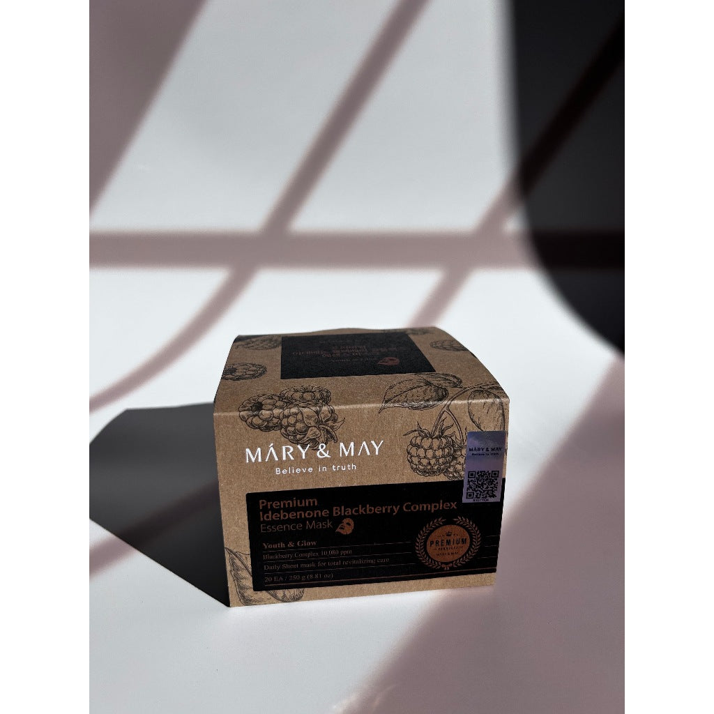 MARY & MAY Premium Idebenone Blackberry Complex Essence Mask 20ea/250g