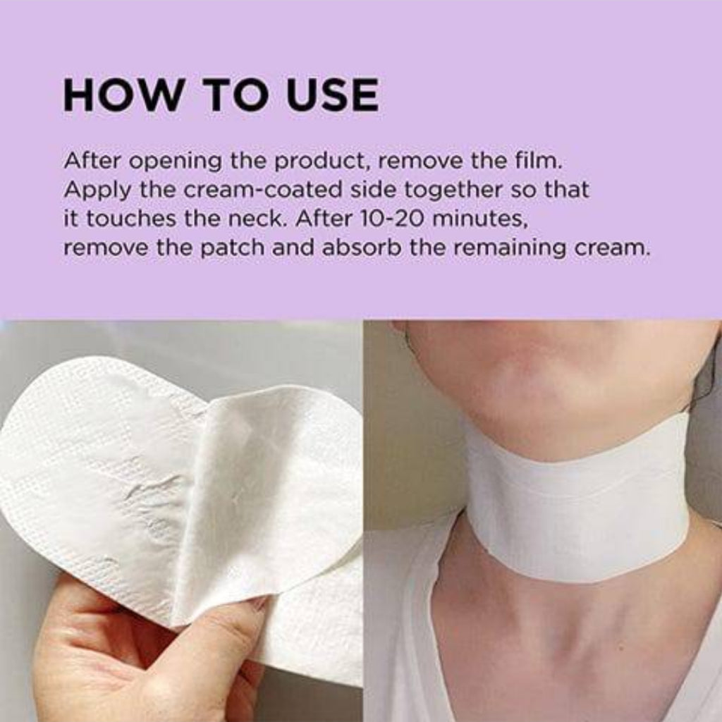 Vella 韓國 升級版青春緊緻無痕 深層美白撫紋熨斗頸膜 5片