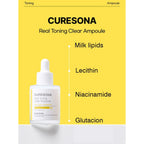 CURESONA Milk Lipids & Glutathione Real Toning Clear Ampoule (Brightening) 40ml