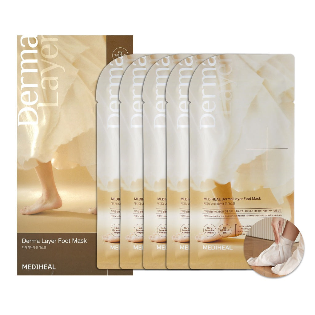 Mediheal 韓國 升級版 高效特強保濕補水腳膜 5對/盒