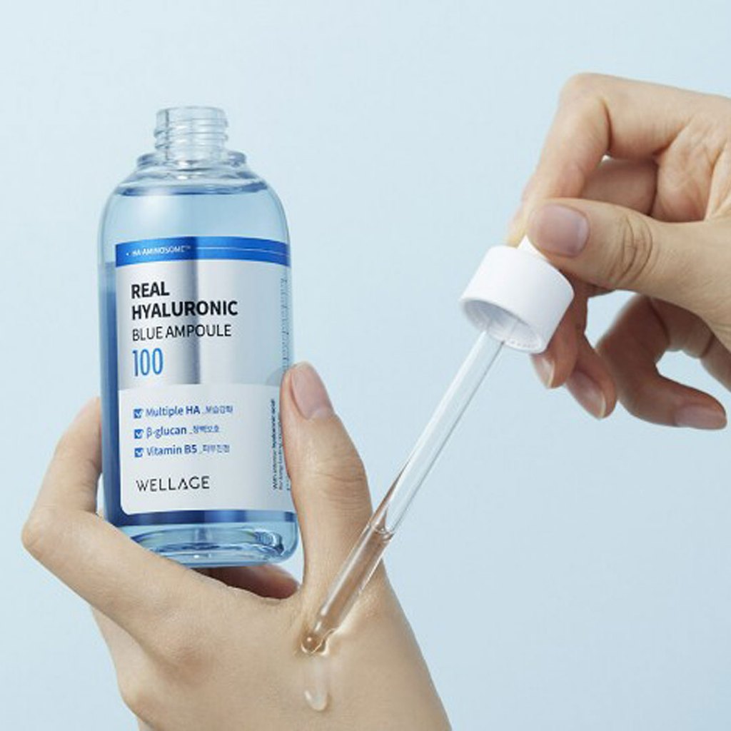 WELLAGE Real Hyaluronic Blue 100 ampuller sæt 60ml + 60ml