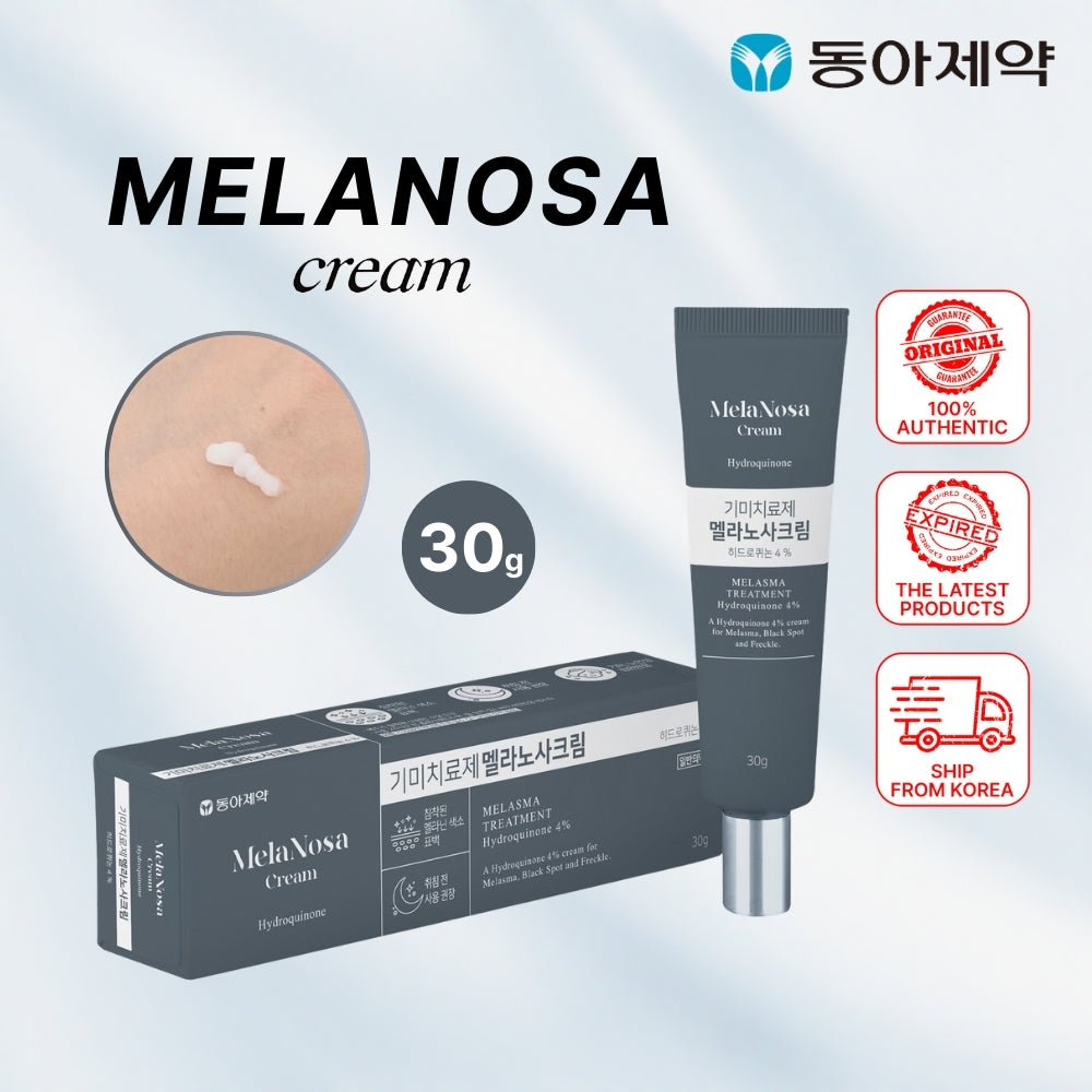 Dong-A Pharm Upgraded Version Melanosa Cream (4% Hydroquinone for Melasma, Freckles & Dark Spots) 30g