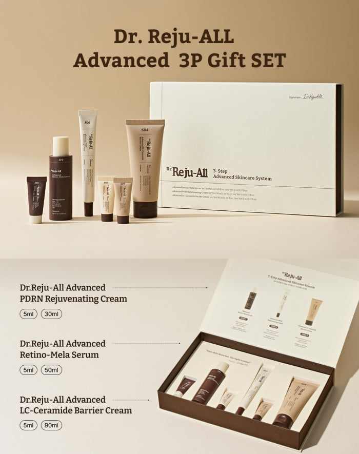 Dr.Reju-All Premium 3-Step Advanced Skincare System Gift Set 1 box