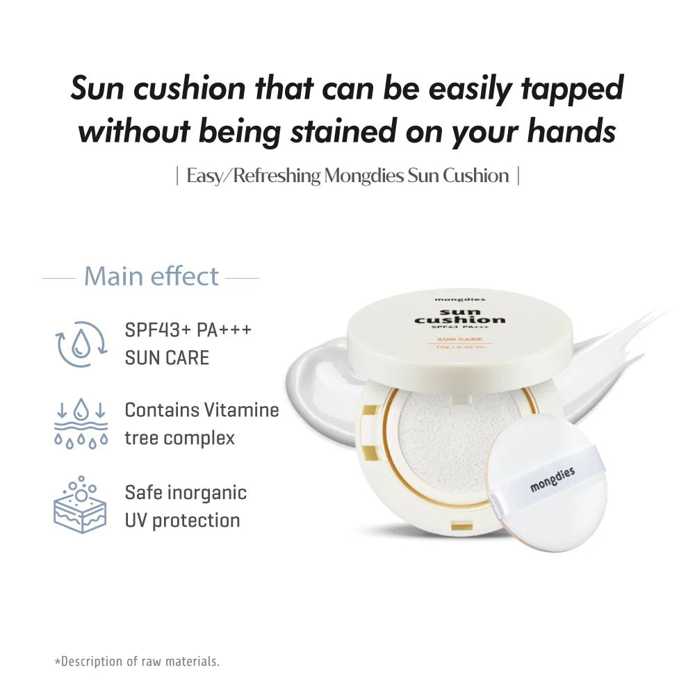 Mongdies Sun Cushion SPF 43 PA+++ 12g