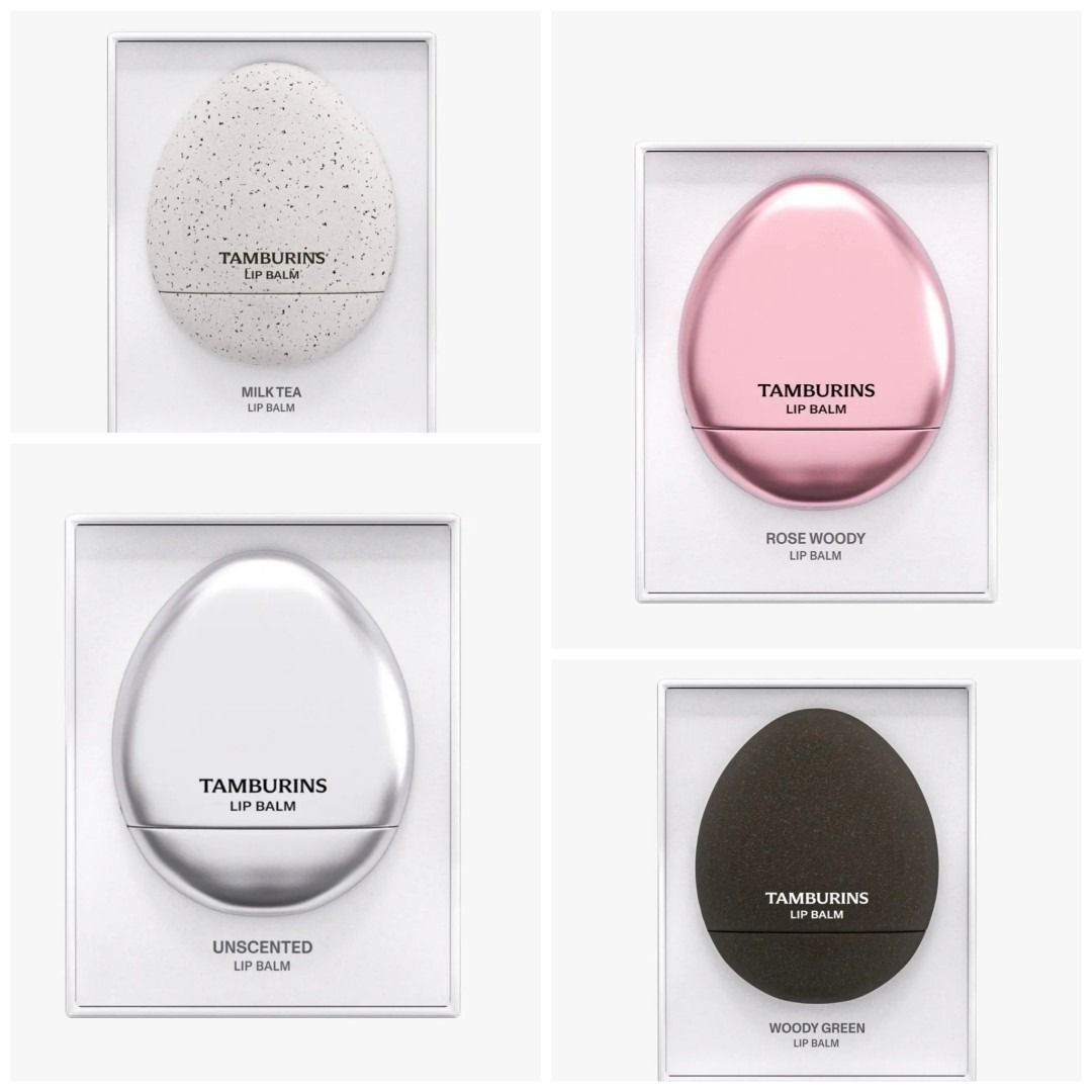 Tamburins Rose Woody Egg Lip Balm (Grapefruit & Elegant Rose & Musk) 5g