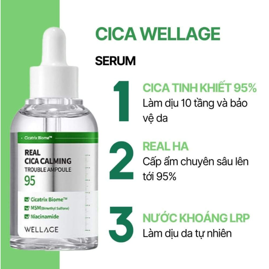 WELLAGE Real Cica Calming 95 Trouble Ampoule 50ml