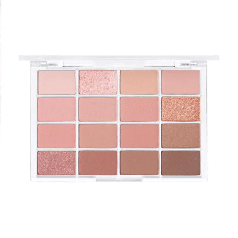 Wakemake Soft Blurring Eye Palette With 16 Colors (#05 Mute Coral Blurring) 14g