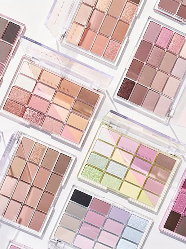 Wakemake Soft Blurring Eye Palette With 16 Colors (#05 Mute Coral Blurring) 14g