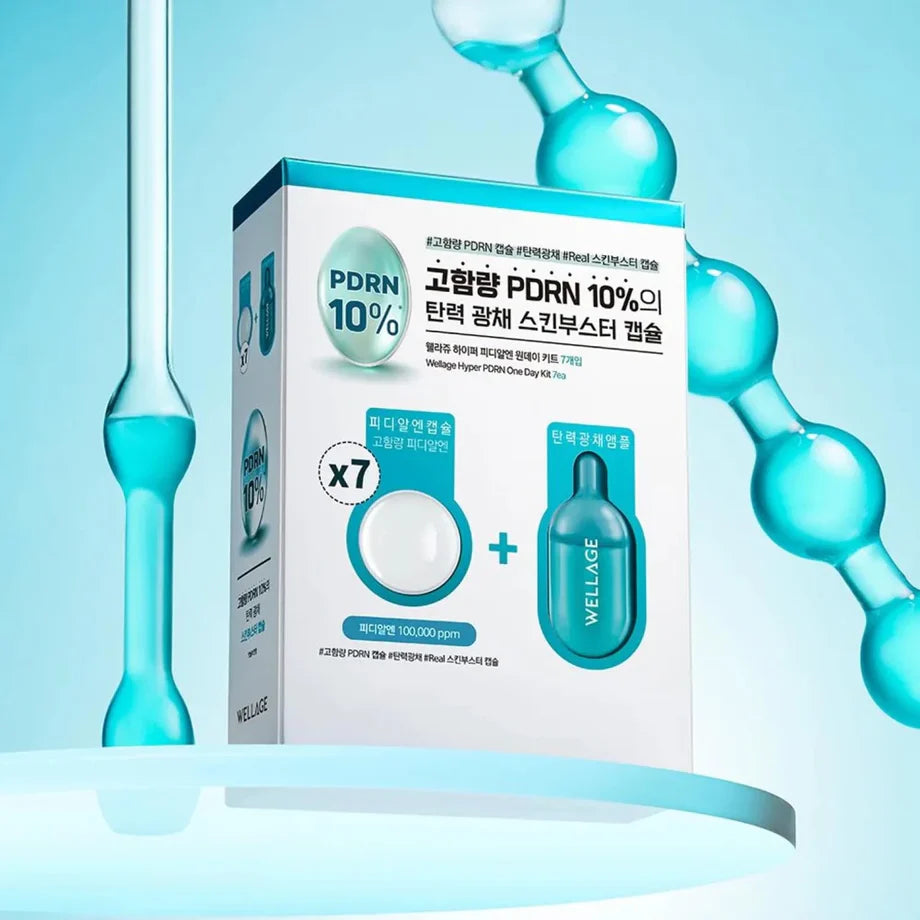 Wellage Hyper PDRN One Day Kit 7ea (Capsule 25mg x 7ea+Solution 1ml x 7ea)