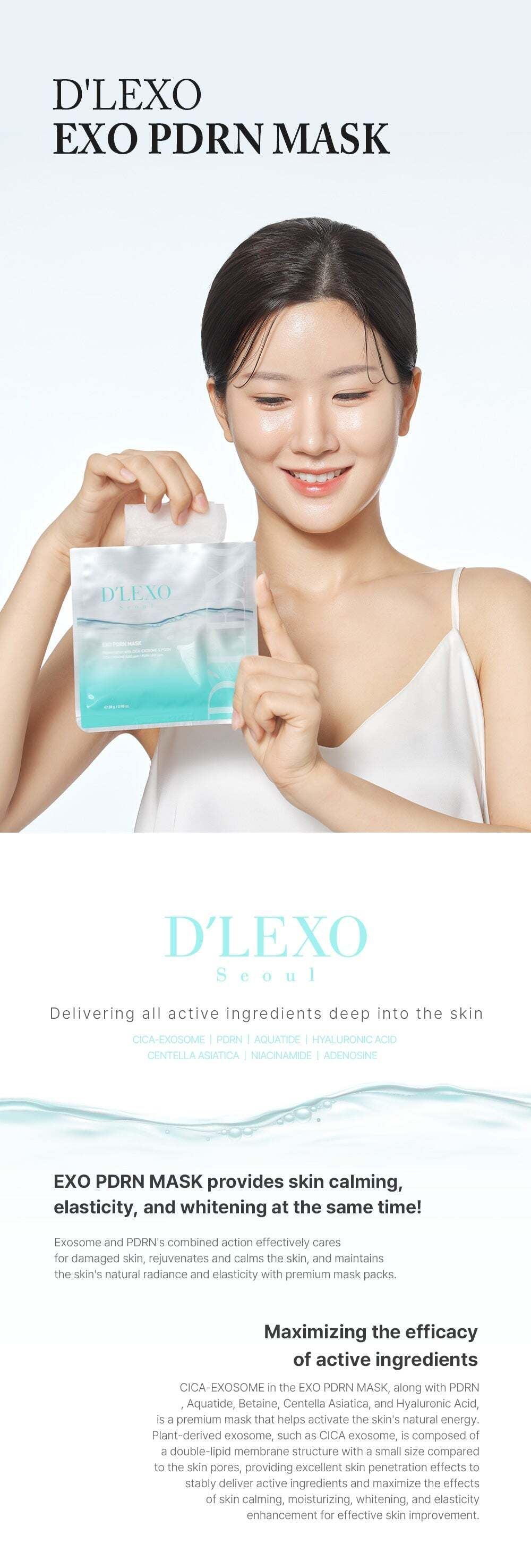Dermaline D'LEXO Exo PDRN Mask 10pcs/box