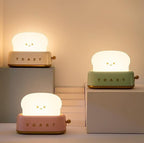 臥室床頭 可愛少女麵包小夜燈 (奶黃色)