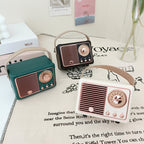 精緻質感 復古藍牙音響 (莫蘭迪粉)