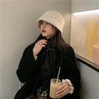 日系百搭保暖絨漁夫帽