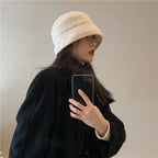 日系百搭保暖絨漁夫帽