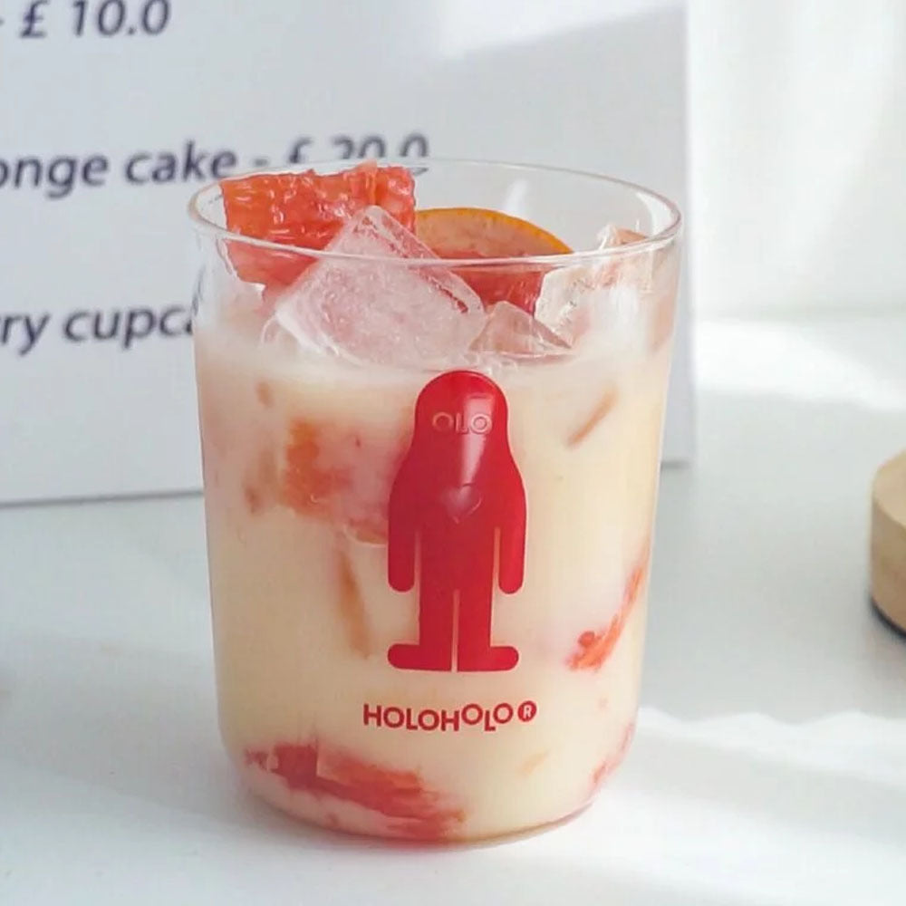 Holoholo Minimalist Glass Cup (with Straw Included) 360ml